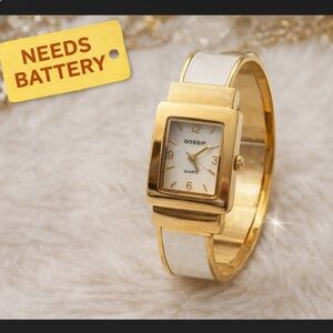 Gossip Gold Tone Bangle Watch – Quartz – Needs Batte